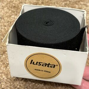 5 yards Lusata 2” wide knit elastic band in black